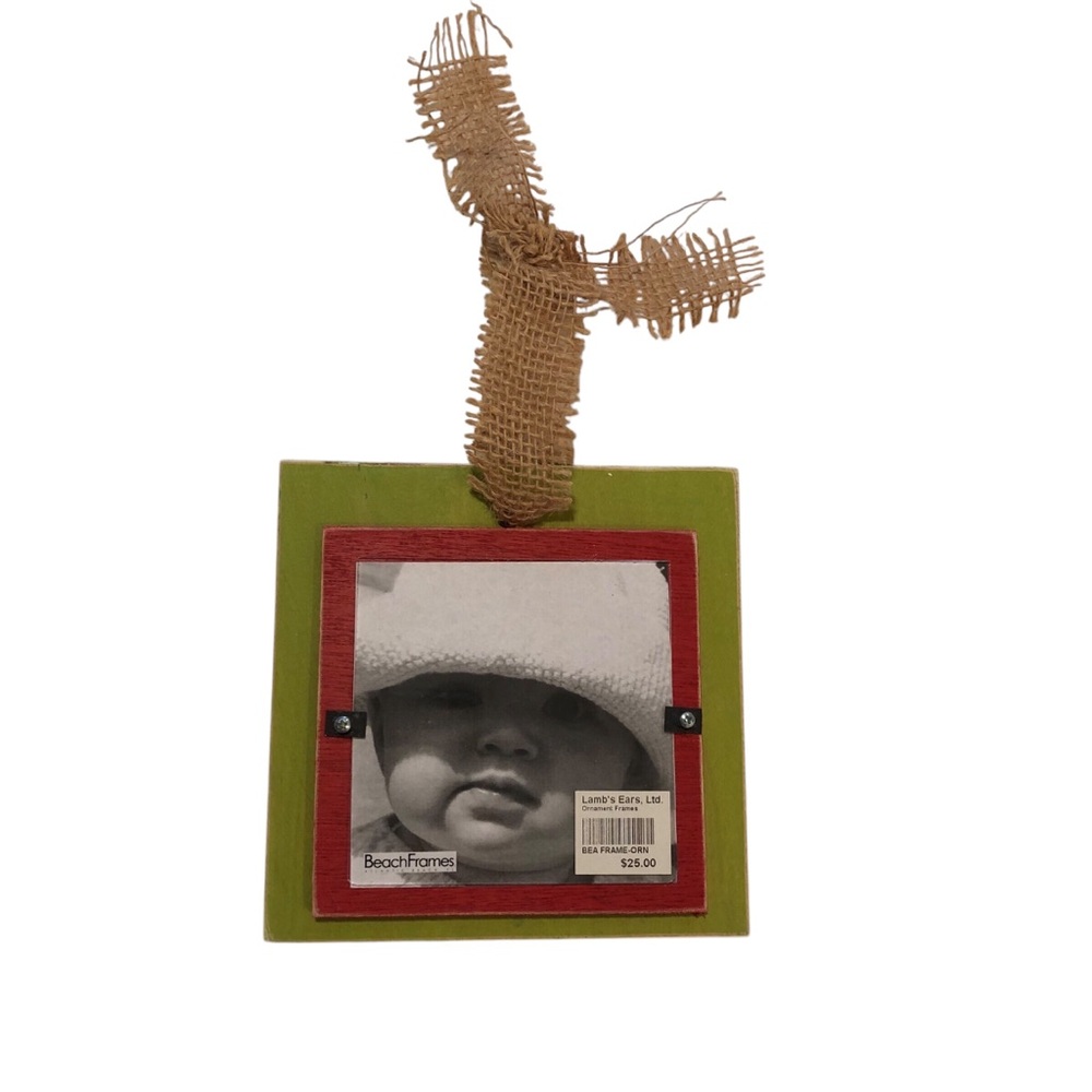 Photo Frame Christmas Ornament Holds 4" x 4" photo New
